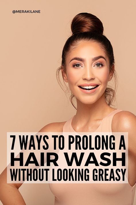 How to Wash Your Hair Less without Looking Greasy | “How often should I wash my hair?” is one of the most commonly asked beauty questions, and while there’s no one size fits all answer, your hair washing schedule should probably be less frequent than you realize. Of course, you need to train your hair to go longer between washes, and we're sharing all the tips and hair hacks you need to wash your hair properly, maintain a healthy scalp, and go longer between washes while still looking glam! How To Wash Hair Less Often, Day 3 No Wash Hairstyles, How Often To Wash Hair, How Often Should I Wash My Hair, How To Wash Hair Properly, Skull Makeup Ideas, Should I Wash My Hair, Beauty Questions, Makeup Ideas For Halloween