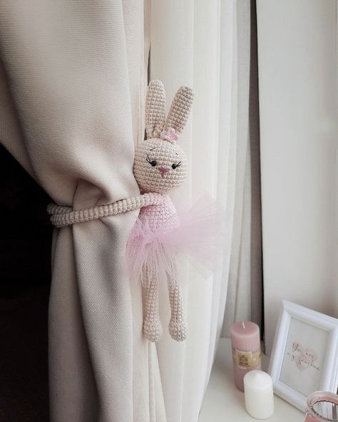 Ballerina Bunny Curtain Tieback Rabbit Tie Back Nursery Animal - Etsy Dinosaur Baby Room, Bunny Nursery Decor, Dance Themes, Curtain Holdbacks, Baby Bathroom, Bunny Nursery, La Baby, Bedroom Items