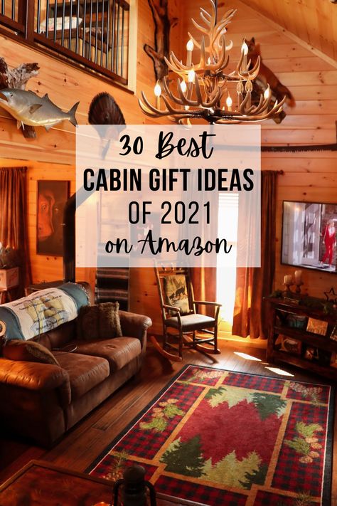 The ultimate list of gift ideas for any cabin lover available on Amazon that won’t break the bank! There’s sure to be a gift on the list that would suit whoever you’re shopping for and for any occasion! Whether you’re searching for a practical gift, a creative gift or a cozy cabin gift- this list has a little bit of everything. Cabin Gifts Ideas, Cabin Gift Ideas, Hunting Cabin Decorating Ideas, Small Log Cabin Decorating Ideas, Cabin Rugs Living Room, Cabin Lodge Decor Ideas, Rustic Cabin Living Room Ideas, Cabin Must Haves, Diy Cabin Decorating Ideas