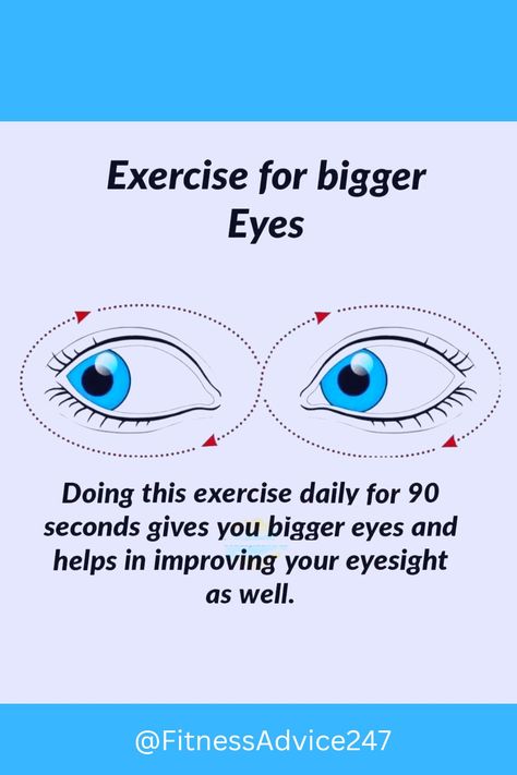 #exercise#bigger#eyes#beauty #love #beautiful #fashion #photooftheday #style #picoftheday #photo #summer #makeup #life #cute #follow #fitness #girl #motivation #travel #workout #fashion #fit #gym #fitnessmotivation #fitfam  #bodybuilding #health #lifestyle #diet #gym #workout #bodybuilding #healthy #health #lifestyle #fitspo #training #exercise #eatclean #cardio #fitnessmodel #fitnessaddict #getfit #cleaneating #weightloss #nutrition #determination #tips #love #miami #healthy #advice #fit #life Big Eyes Tips, Eye Exercises For Bigger Eyes, Exercise For Big Eyes, Doe Eyes Exercise, Hunter Eyes Woman Exercise, How To Have Bigger Eyes, How To Get Bigger Eyes Naturally, How To Get Bigger Eyes, Bigger Eyes Exercise