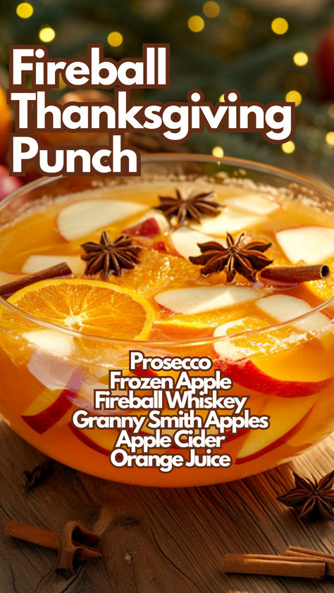 Fireball Thanksgiving Punch Thanksgiving Alcoholic Drinks Apple Cider, Alcohol Thanksgiving Punch, Punch Bowl Recipes Alcohol, Thanksgiving Punch Recipes Alcoholic, Fireball Cocktails Holidays, Thanksgiving Apple Cider Punch, Fall Drinks For A Crowd Alcoholic, Spiked Thanksgiving Punch, Boozy Thanksgiving Drinks