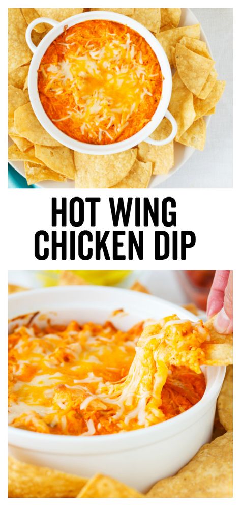 Recipe With Canned Chicken, Wing Dip Recipe, Hot Wing Dip, Wing Dip, Chicken Wing Dip, Wing Recipe, Chicken Dip Recipe, Yummy Healthy Breakfast, Turkey Pot Pie