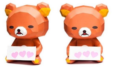 PAPERMAU: Rilakkuma - Sitting Bear Paper Toy - by Mookeep Donkey Kong Country Returns, Donkey Kong Country, Donkey Kong, Rilakkuma, Gremlins, Winter House, Paper Models, Paper Toys, Pikachu