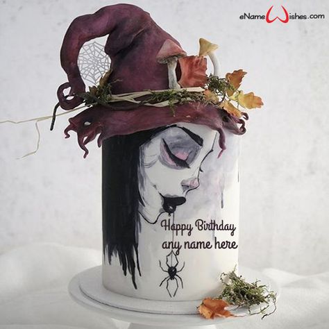 Advance Birthday Wishes, Birthday Cake Girl, Name On Cake, Halloween Birthday Cake, Write Name On Cake, Birthday Cake Write Name, Halloween Birthday Cakes, Birthday Cake Writing, Name Edit