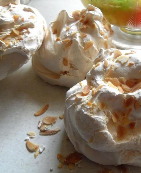 Big and Fluffy Almond Meringues from The English Kitchen Almond Meringue, Hawaiian Banana Bread, British Pudding, Kitchen Big, British Cooking, The English Kitchen, English Kitchen, Croatian Recipes, English Kitchens