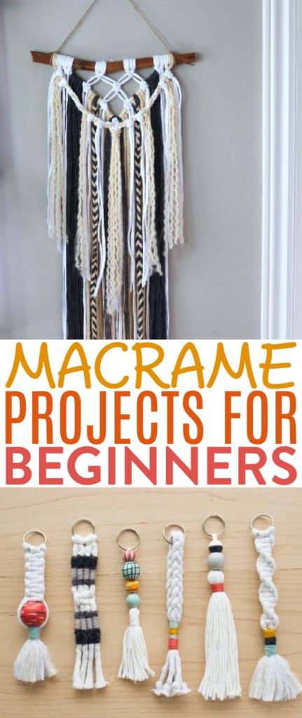 Macrame Projects for Beginners - A Little Craft In Your Day Diy Macrame For Beginners, Beginning Macrame Projects, Easy Crafts For Beginners, Beginners Macrame Diy Tutorial, Easy Macrame For Beginners, Macreme Basic Designs, Kids Macrame Projects, Easy Macrame Projects For Beginners, 3mm Macrame Cord Projects