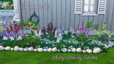 Sims 4 CC's - The Best: Summer Fun Flowers Set by Souris Sims Inspiration, Sims 4 Blog, Sims 4 Traits, Sims 4 Cc Kids Clothing, Outside Plants, Sims 4 Game Mods, David Sims, Sims 4 House Design, Sims 4 Dresses