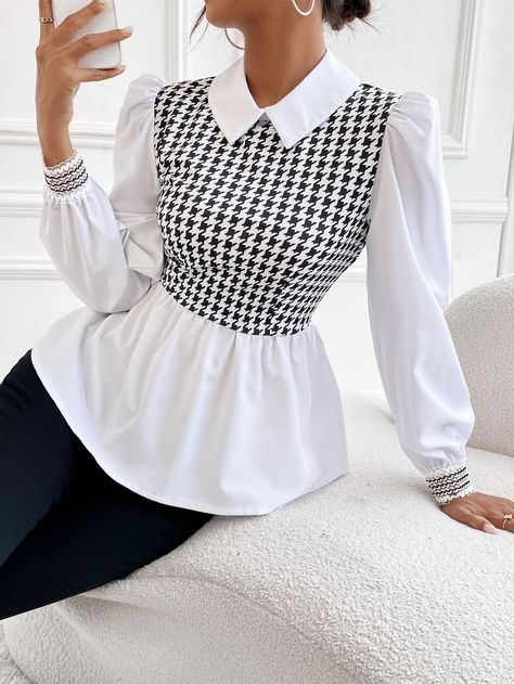 Fancy Tops, Stylish Work Attire, Fashion Tops Blouse, Professional Outfits, Work Attire, Fashion Tops, Fashion Online Shop, Classy Outfits, Blouse Designs