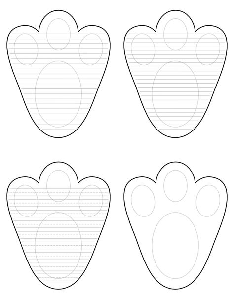 Free Printable Easter Bunny Paw Print-Shaped Writing Templates Bunny Paws Template, Bunny Feet Template Printable, Bunny Feet Template, Easter Bunny Templates Free Printables, Easter Egg Templates Free Printables, Bunny Template Printable Free Pattern, Free Bunny Printable, Bunny Paw Prints, Paw Template