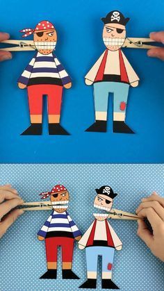 Pirate Crafts, Non Toy Gifts, Kraf Diy, Paper Crafts For Kids, Childrens Crafts, Paper Crafts Diy Kids, Easy Paper Crafts, Craft Activities For Kids, Paper Cut