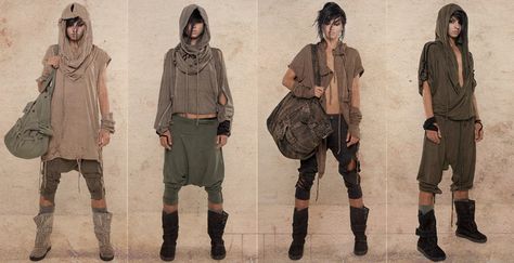 Hooded shirts are very important in post apocalyptic clothing Steampunk Warrior, Post Apocalyptic Outfit, Apocalyptic Costume, Dieselpunk Fashion, Witch Boy, Post Apocalyptic Clothing, Apocalypse Fashion, Post Apocalyptic Costume, Apocalyptic Clothing