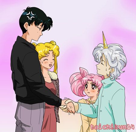 Helios meets the parents by *taichikun14 on deviantART Sailor Moon Funny, Saylor Moon, Sailor Mini Moon, Moon Dark, Sailor Moon Girls, Arte Sailor Moon, Sailor Moon Stars, Minako Aino, Tuxedo Mask