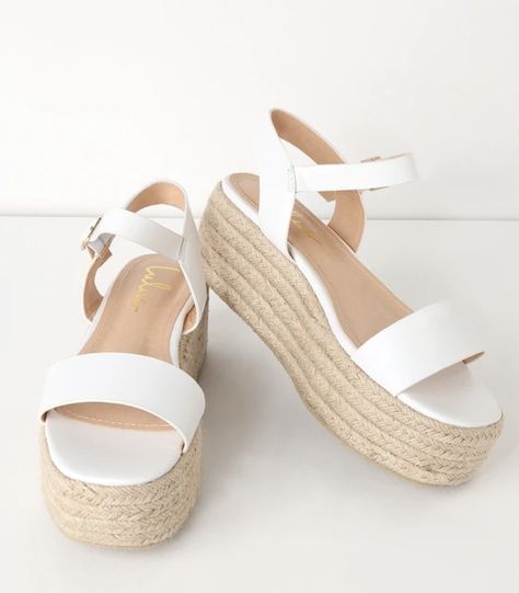 Lace Up Espadrille Wedges, Vegan Shoes Women, White Platform Sandals, Lace Wedges, White Espadrilles, Lace Up Espadrilles, Flatform Sandals, Black Espadrilles, Cute Sandals