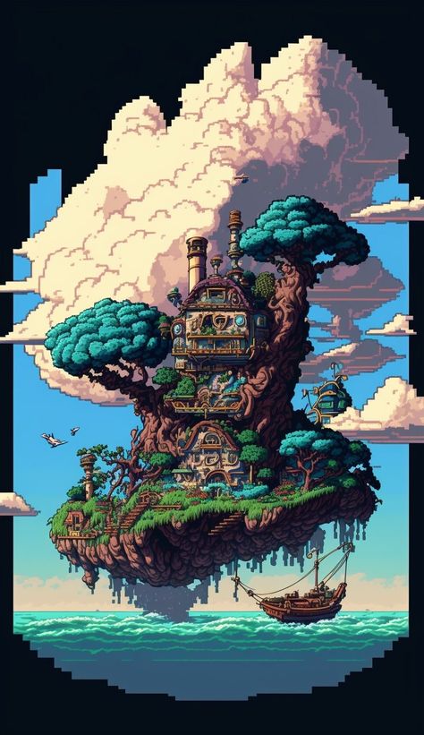 Pixel Art Styles, Pixel Wallpapers, Amazing Illustrations, Pixel Art Landscape, الفن الرقمي, Piskel Art, 8 Bit Art, Pixel Art Background, Arte 8 Bits