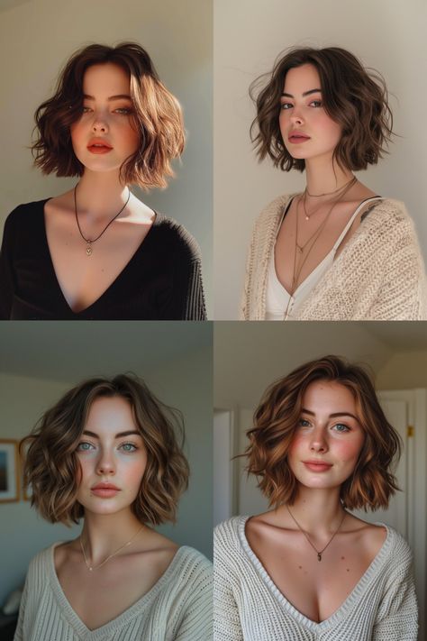 Haircuts Trending, Wavy Bob Haircuts, Short Wavy Bob, Bob Haircut Curly, Wavy Bob, Wavy Haircuts, Hair Inspiration Short, Haircuts For Wavy Hair, Short Wavy Hair