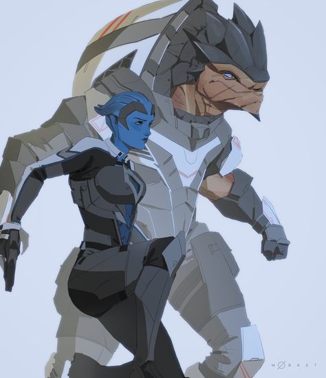 Liara And Femshep, Grunt Mass Effect, Mass Effect Grunt, Mass Effect Liara, Mass Effect Comic, Gaming Fanart, Fan Language, Mass Effect Garrus, Mass Effect Funny