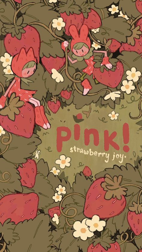 Strawberry Art, Cat Air, Home Work, Cute Patterns Wallpaper, Sketchbook Art Inspiration, Funky Art, Wallpaper Iphone Cute, الرسومات اللطيفة, Art Sketchbook