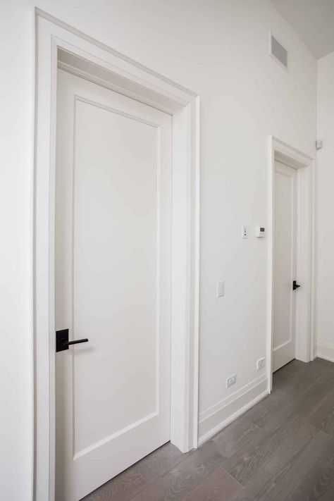 How To Select The Best Interior Doors For Your Project - Riverside Millwork Group Logan Interior Doors, Transitional Style Interior Doors, Studio Mcgee Interior Doors, Cover Door Ideas, 2024 Interior Door Trends, Single Panel Interior Doors, Farmhouse Doors Interior, 2 Panel Interior Door, Transitional Interior Doors