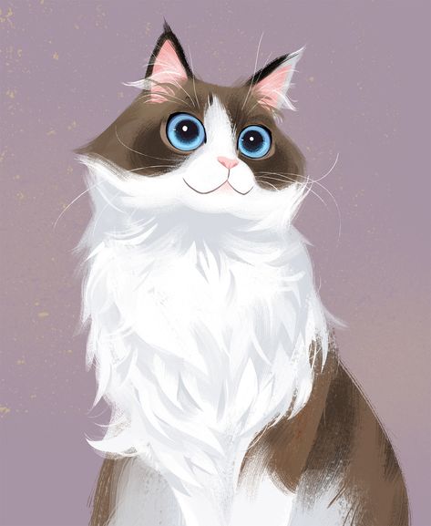 Rachel Foo on Behance  #characterdesign #cat #cats #pets #animals #drawing #digitalart I Hope, Animals, Art