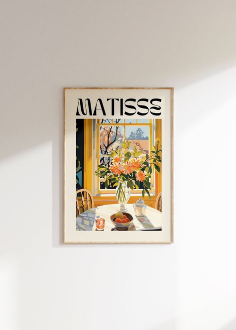 Aesthetic Matisse, Matisse Paintings, Matisse Poster, Exhibition Art, Matisse Inspired, Gallery Exhibition, Matisse Print, Wall Art Colorful, Matisse Art