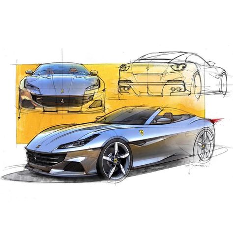 Flavio Manzoni, Car Stunt, Ferrari Portofino, Cool Car Drawings, Car Interior Design, Car Artwork, Industrial Design Sketch, Car Design Sketch, Concept Car Design