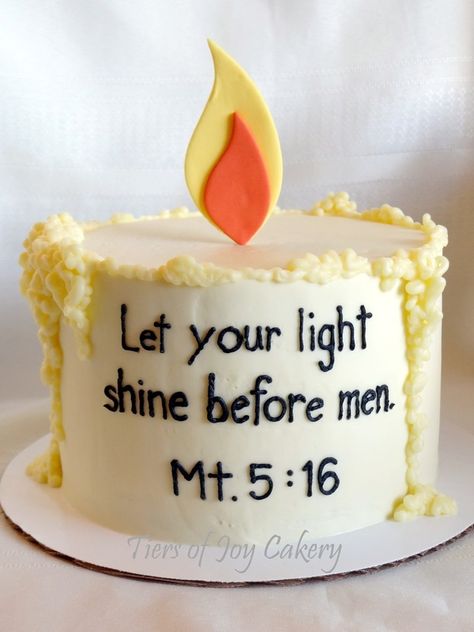 Candle cake. Farewell Party Ideas For Priest, Pastor Cake Ideas, Bible Cake Ideas For Pastor, Pastor Appreciation Cake Ideas, Appreciation Cake Ideas, Church Cake Ideas, Pastor Appreciation Cake, Church Anniversary Cake, Ordination Cake