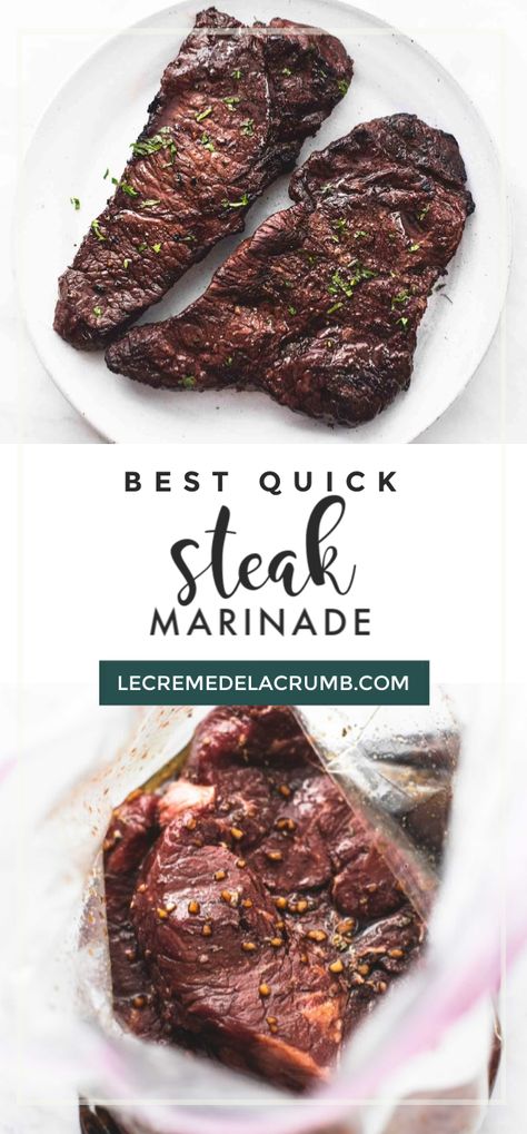 Sirloin Steak Marinade, Ribeye Steak Marinade, Quick Steak Marinade, Quick Steak, Steak Marinade For Grilling, Easy Steak Marinade Recipes, Steak Marinades, Best Marinade, Grilling Burgers