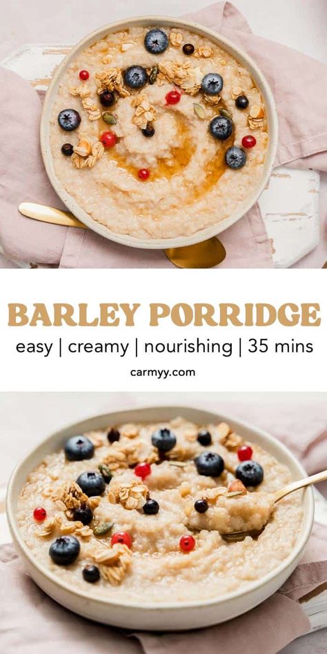 You will love how simple but delicious this creamy barley porridge recipe is. It’s a cozy alternative to oatmeal that you can whip up with only a handful of ingredients. Hearty, nourishing, and warm, this barley porridge is perfect on a cold winter day. Barley Breakfast Recipes, Barley Breakfast, Potato Hash Breakfast, Barley Porridge, Air Fryer French Toast Sticks, Breakfast Ideas Easy Healthy, Hash Breakfast, Air Fryer French Toast, Airfryer Breakfast