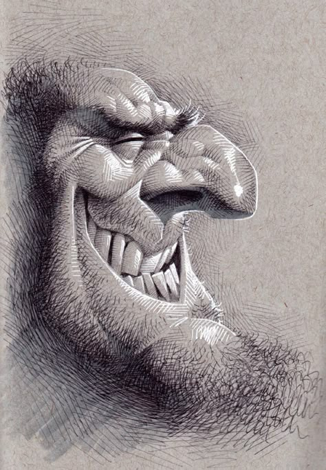 Kevin Keele's Toned Paper Illustrations - Strathmore Artist Papers 심플한 그림, Caricature Sketch, Funny Caricatures, Caricature Artist, Caricature Drawing, Paper Illustration, Character Sketches, Toned Paper, Cartoon Faces