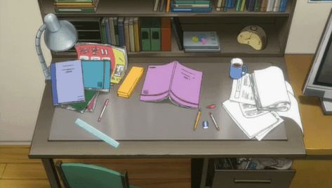 Studying Gif Student, Study Gif Aesthetic, Studying Gif, Anime Study, Scenery Aesthetic, Slice Of Life Anime, Japan Illustration, Anime Hands, Anime Gifs