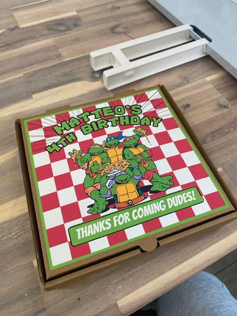 Teen Age Mutant Ninja Turtle Birthday Party Pizza Box, TMNT, Ninja Turtles Birthday Party Decor, Goodie Bag Pizza Party Ninja Turtle Pizza Box Printable Free, Ninja Turtles Pizza Box Printable, Tmnt Pizza Box Printable, Ninja Turtles Birthday Party Invitations, Ninja Turtles Goody Bag Ideas, Teenage Mutant Ninja Turtle Party Decorations, Ninja Turtles Birthday Party Ideas Girl, Ninja Turtle Goodie Bag Ideas, Girl Ninja Turtle Party