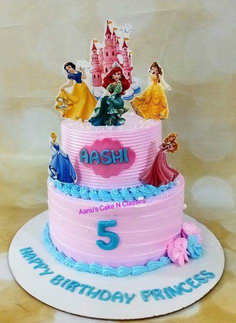 Princess Theme Cake, Happy 5th Birthday, Princess Theme, Theme Cake, Princess Birthday, 5th Birthday, Themed Cakes, Birthday Cake, Cake