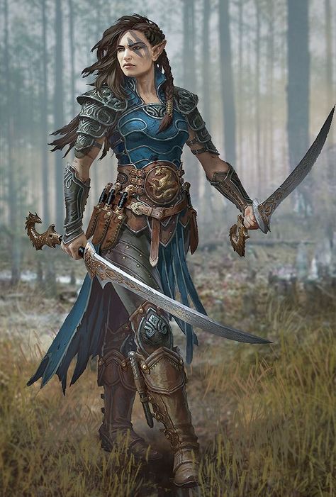 Elf Warrior, Half Elf, Fantasy Town, Warrior Outfit, Heroic Fantasy, Dungeons And Dragons Characters, Fantasy Armor, Fantasy Warrior, Arte Fantasy