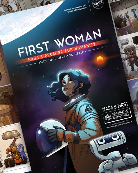 Woman On The Moon, National Comic Book Day, Nasa Poster, Astronomy Science, Moon Missions, Aerospace Engineering, Nasa Astronauts, Book Day, Astronauts In Space