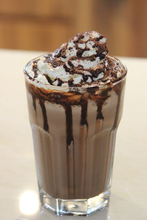 Cold Chocolate drink with chocolate milk, chocolate powder, and chocolate sauce Chocolate Milk Aesthetic, Meat Aesthetic, Cold Chocolate, Food Reference, Chocolate Drink, Chocolate Powder, Yummy Comfort Food, Chocolate Sweets, Fresh Meat