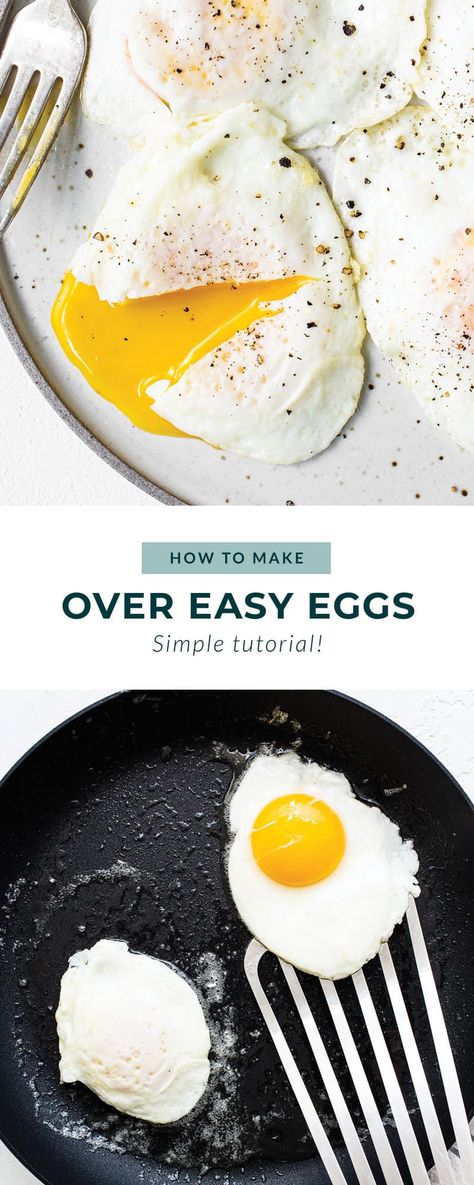 This over easy eggs recipe uses a simple technique that creates the perfect runny yolk and fluffy egg whites every time. Waffle Recipe Healthy, Sweet Potato Hash Browns, Easy Egg Recipes, Over Easy Eggs, Best Pans, Healthy Banana Bread, Healthy Breakfast Smoothies, Eggs Recipe, Easy Eggs