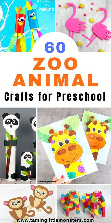 60 Adorable Zoo Animal Crafts for Preschool. fun and easy wild animal themed arts and crafts for toddlers and preschoolers. #artsandcrafts #toddler #preschool #kindergarten #zoo #wildanimals Mammal Art Preschool, Zoo Animals Preschool Activities Art, Zoo Art Kindergarten, Animal Theme Crafts Preschool, Zoo Activity Preschool, Safari Animal Art Preschool, Zoo Animals Arts And Crafts, Kindergarten Animal Crafts, Wild Animals Art And Craft For Preschool