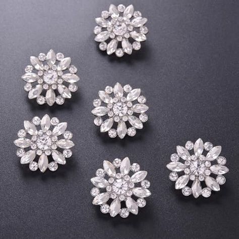 Amazon.com: KAOYOO 10Pcs Crystal Rhinestone Flowers Embellishments Buttons,Sew on Buttons for DIY,Decoration(23mm) Crystal Buttons, Types Of Buttons, Diy Decoration, Crystal Embellishment, Sewing A Button, Crafts Sewing, Sew On, Mother Day Gifts, Crystal Rhinestone