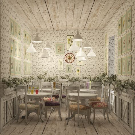 Cafe. Shabby-chic design by Oleksandra91.deviantart.com on @deviantART Shabby Chic Cafe, Cocina Shabby Chic, Shabby Chic Interior Design, Shabby Chic Design, Estilo Shabby Chic, Shabby Chic Living, Shabby Chic Room, Shabby Chic Living Room, Shabby Chic Interiors