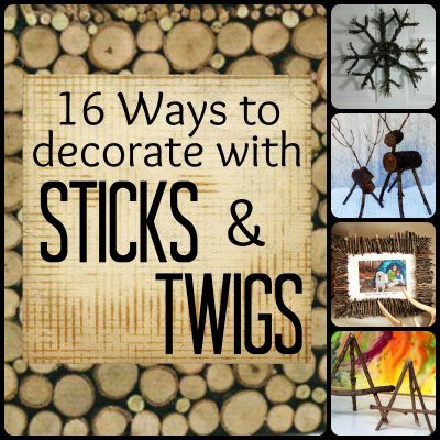 16 Ways to Decorate with Sticks and Twigs Decorate With Sticks Branches, Tree Limb Projects Diy Ideas Wood, Twig Reindeer Diy, Art With Twigs, Crafts With Sticks And Twigs Diy Projects, Twig Art Diy Tree Branches Boho, Diy Natural Wall Art, Tree Branch Crafts Diy, Stick Crafts Twigs