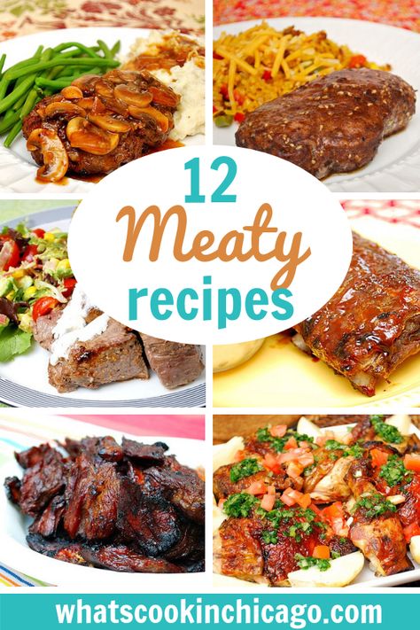 12 Meaty Recipes for Father's Day #meatlovers #fathersday #grilling #recipes Meat Lovers, Meat Chickens, Foodie Recipes, Weeknight Meals, Easy Chicken, Grilling Recipes, Meat Recipes, Slow Cooker Recipes, Beef Recipes