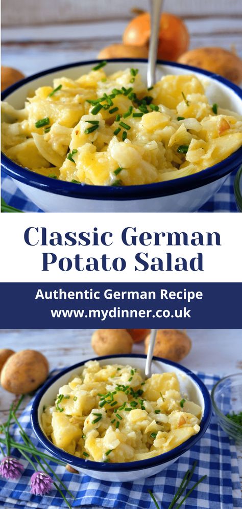 Best German Potato Salad, German Potato Recipes, German Salad, Authentic German Potato Salad, German Salads, German Potato Salad Recipe, Swiss Food, German Dishes, German Food Authentic