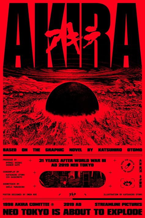 Coolest Posters, Akira Neo Tokyo, Poster Moodboard, Akira Poster, Draingang Aesthetic, Poster Grafico, Arte Pulp, Neo Tokyo, Desain Editorial