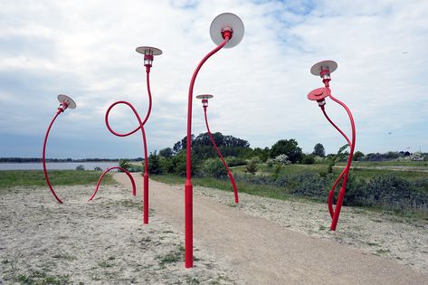 Jeppe Hein – ARKENWALK Urban Art Installation, Landscape Structure, Playground Design, Street Lights, Street Furniture, Parking Design, Street Light, Public Art, Urban Art