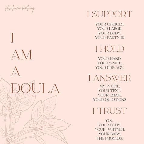 Doula Business Name Ideas, Doula Post Ideas, Doula Marketing, Doula Affirmations, Doula Service Packages, Doula Quotes, Postpartum Doula Business, What Is A Doula, Doula Bag