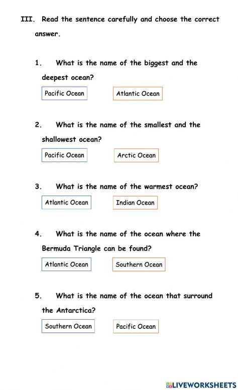 Oceans Of The World Worksheet, Sst Worksheets For Class 4, Continent And Ocean Worksheet, Oceans And Continents Activities, Continent Worksheet, Oceans Worksheet, Ocean Worksheets, Printable Brackets, Continents Activities