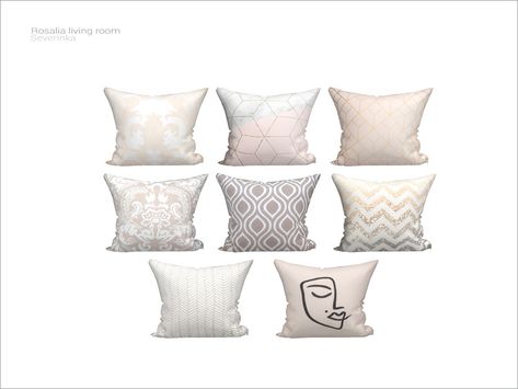 Sims 4 Cc Sofa Living Rooms, Couch Cc Sims 4, Sims 4 Cushions, Haus Aesthetic, Sims 4 Cc Pillows Patreon, Pillow Sims 4 Cc, The Sims 4 Pillow Cc, Sims 4 Cc Pillows, Sims4 Cc Pillows