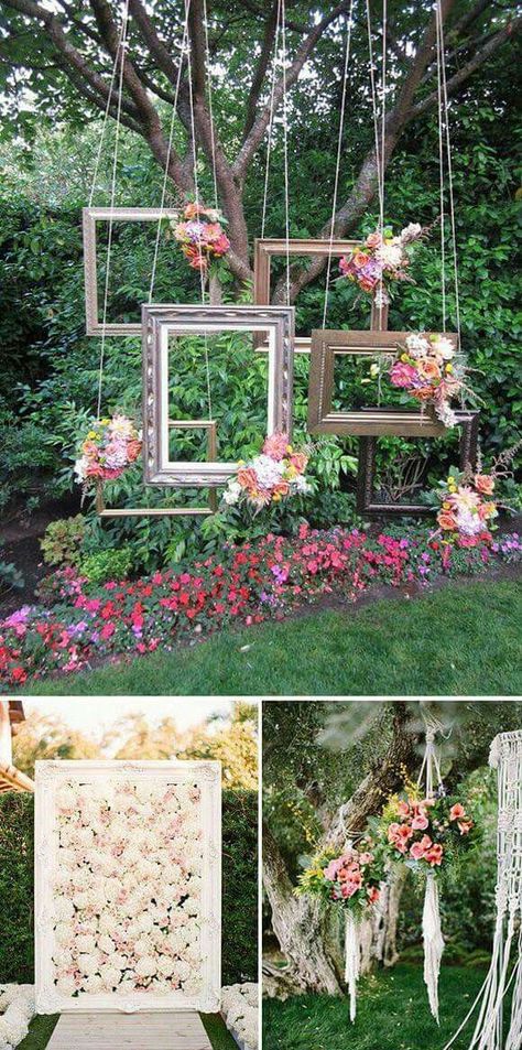 Photo Booth Backdrop Wedding, Rustic Wedding Decorations, Deco Champetre, Diy Photo Booth, Photo Booth Backdrop, Deco Floral, Vintage Diy, Wedding Frames, Diy Wedding Decorations