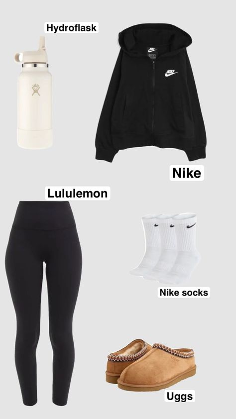 School outfit! 🏫✨ Sporty Outfits High School, 1st Day Of School Outfit Ideas, Outfit Idea Leggings, First Fay School Outfit, First Day Of High School Outfit, Everyday Athletic Outfits, Test Day Outfits For School, First Day Of School Outfit Fall, Firstdayofschool Outfits