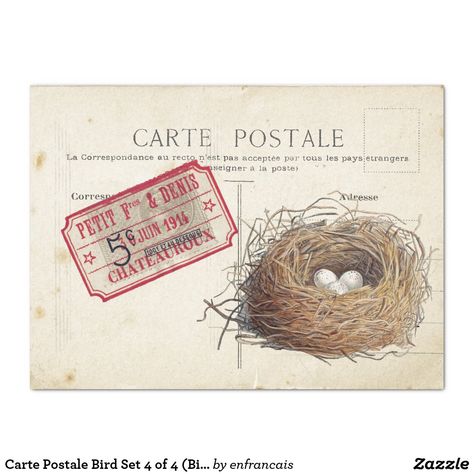 Furniture Transfers, Cricut Cards, Vintage Collage, Decoupage Paper, Bird Nest, Postcard Size, Set Vintage, Acrylic Art, Vintage French